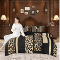 thumbnail image 4 of Feelyou Wheat Cheetah Print Twin Bedding Sets 7-Piece for Women, Fashion Abstract Ombre Bedding Comforter Set, Leopard Wildlife Reversible Sheet Sets, Ultra Soft Bedroom Decor, 4 of 9