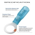 thumbnail image 3 of 250Pcs Waterproof Heat Shrink Butt Wire Connectors Spade Ring Fork Terminals kit, 3 of 10
