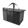 thumbnail image 4 of Bolsa aislada para entrega de alimentos, bolsa de compras para comestibles, entrega de comida para llevar, práctica bolsa comercial grande para Cateri negro, 4 of 8