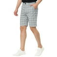 thumbnail image 4 of INSPIRE CHIC Men's Summer Plaid Shorts Slim Fit Dress Checked Short Pants, 4 of 6