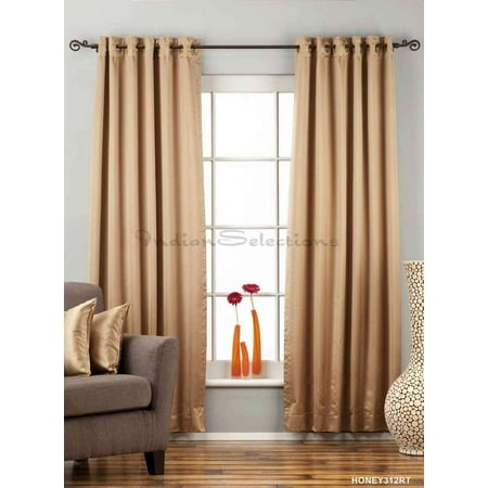Taupe Ring Grommet Top 90 Blackout Curtain Drape Panel