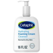 Cetaphil Hydrating Foaming Cream Face Cleanser, Transformative Cream-to-Foam Texture, 16oz