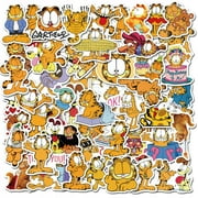 100Pcs Cute Cartoon Pet Orange Cat Graff Lol6985