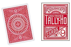 tally-ho no.9 fan back playing cards 12 deck bundle (6 red & 6