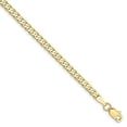 thumbnail image 3 of 10K Yellow Gold 2.4mm Flat Beveled Curb Chain Bracelet 7 Inch, 3 of 6