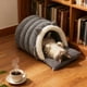 thumbnail image 5 of Cama Flock Pets, decoración navideña, cama para gatos, cama cálida y mejorada para acurrucarse en invierno, peluches suaves y relajantes, camas antiansiedad con cojines extraíbles, decoraciones de Hal, 5 of 6