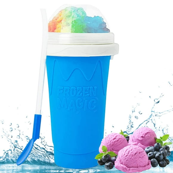 Fir ceda Slushy Maker Cup, TIK TOK Magic Quick Frozen Magic Squeeze Smoothies Cup, DIY Casero Smoothie Cups Heladera para niños y familia rosa