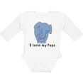thumbnail image 3 of Inktastic I Love My Pops Elephant Blue Boys Long Sleeve Baby Bodysuit, 3 of 5