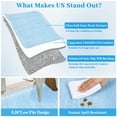 thumbnail image 5 of Hasoo Scalloped Area Rug for Living Room Washable 5' x 7' Non Shedding Neutral Indoor Decor Bordered Carpet, Blue, 5 of 5
