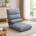 thumbnail image 1 of Silla suelo con respaldo, sillón reclinable tipo sofá para ver la televisión, plegable, para niños, con 5 posiciones ajustables. Gris, 1 of 8