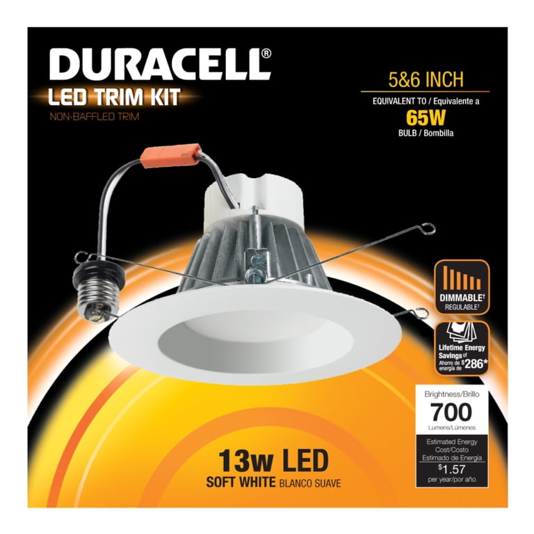 Duracell Ultra LED Recessed Downlights – 2-Pack, Soft White, Energy-Efficient