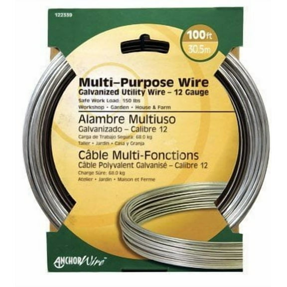 Hillman 0.101 - 0.106 in. Dia. x 100 ft. L Galvanized Steel 12 Ga. Wire