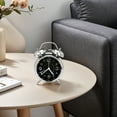 thumbnail image 2 of REGALWOVEN Metal Mechanical Alarm Clock for Heavy Sleepers Loud Bell Sound, Easy Setup, Outfits Guest Room/Bedside Black 4.5"L x 2.2"W x 6.3"H, 2 of 5
