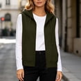 thumbnail image 4 of Wuztai Women's Zip Hooded Vest Sleeveless Casual Loose Solid Soft Lightweight Cardigan Jacket 4XL, 4 of 7