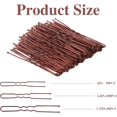 thumbnail image 2 of 200 Count U Shaped Brown Hair Pins, Metal Bottom Pins with Ball Tips for Women and Girls - Includes Storage Box, 2 of 5