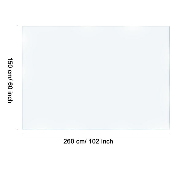 Home Clear Vinyl Tablecloth Protector Oil-Proof Easy Clean Transparent Sheet, Rectangular Table Cover For Dining Rooms Kitchens, 60 X 102 Inch 150 X 260 Cm