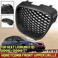 thumbnail image 2 of New Car Front Upper Grille Grill Honeycomb Mesh For SEAT LEON MK2 1P1 2006-2009 BPPPGR36 Front Middle Racing Grills Body Kit, 2 of 7