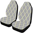 thumbnail image 1 of ABPHQTO Juego de 2 fundas de asiento de coche azulejo marroquí Quatrefoil Argyle Universal Auto asientos delanteros Protector apto para coche, SUV sedán, camión, 1 of 3