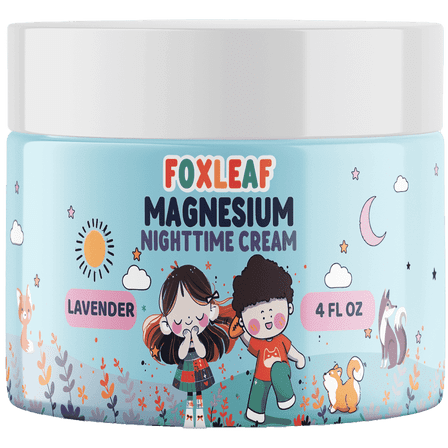 Magnesium Cream for Kids – Sleep & Relaxation with Aloe Vera, Shea Butter & Lavender – Natural, 4oz