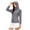 #Gray, variant on Women's Hooded Raglan Lightweight Waterproof Sun Protection Zip Up Outdoor Jacket,L,Women's Plus Size