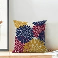thumbnail image 3 of Navy Blue Summer Outdoor Pillow Covers 18x18 Inch Set of 2 Mustard Yellow Burgundy Red Dahlia Floral Decor Throw Pillows Modern Geometry Flower Decorative Cushion Cases for Couch Decorations, 3 of 6