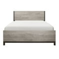 thumbnail image 2 of Modern 5pc King Bedroom Set Panel Bed Nightstand Dresser Chest Mirror Gray Finish Furniture, 2 of 7