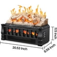 thumbnail image 6 of WAA Electric 750W/1500W 5 Flame Brightness, Remote and Auto Shut Off Fireplace Inserts with Log Heater, 6 of 7