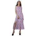 thumbnail image 1 of Moomaya Robe Longue Imprimée pour Femmes, Fente avant, Aguichant, Sans Manches, en Rayonne, Robe de Mariage, 1 of 4