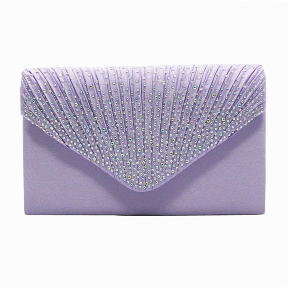 JAHH Ladies Large Evening Satin Diamante Ladies Clutch Bag Party Prom Envelope Clutch Purses for Women Rhinestones Purse Sparkling Bags