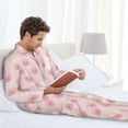 thumbnail image 6 of Naloa Cute Pig Face Men’s Pajamas Set - Long Sleeve Button Down Sleep Shirt and Pajama Bottoms Sleepwear Set-Large, 6 of 7