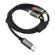 thumbnail image 2 of Cable auxiliar de tipo C a 2 RCA, cable adaptador de audio auxiliar estable y antiinterferencias. 2m, 2 of 9