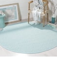 thumbnail image 2 of SAFAVIEH Montauk Kimberlyn Geometric Cotton Area Rug, Turquoise/Ivory, 6' x 6' Round, 2 of 7