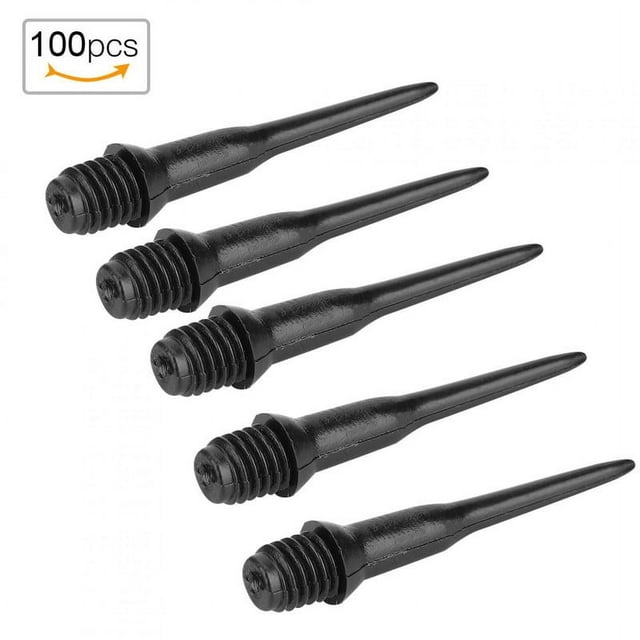 Zshan 100 Pcs Pointes de Remplacement Noires pour Fléchettes Électroniques à Pointe Souple