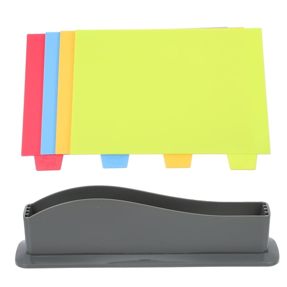 OUNONA Kitchen Chopping Board Set with 4 Color-Coded Boards for Meat, Fruit, and Vegetable Preparation