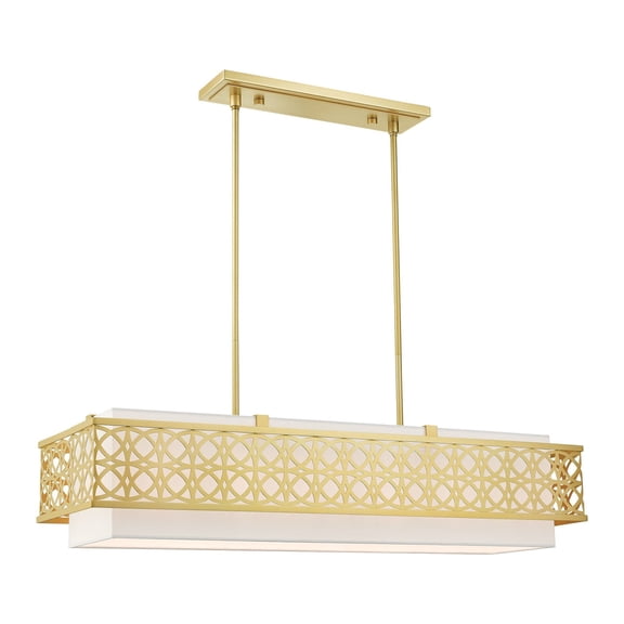 Livex Lighting - Calinda - 6 Light Linear Chandelier in Glam Style - 12 Inches