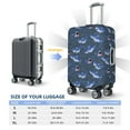 thumbnail image 6 of Daiia Cartoon Shark Luggage Cover, Thickened Washable Travel Luggage Covers, Elastic Unique Baggage Covers for 18-20 inch Luggage-Small, 6 of 9