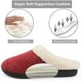 thumbnail image 3 of Wishcotton Women's Cozy Memory Foam Slippers Fuzzy Wool-Like Plush Fleece Lined House Shoes w/Indoor, Outdoor Nonslip Rubber Sole, 3 of 5