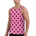 thumbnail image 2 of Picia Rose red polka dots Printed Men’s Performance Tank, Men's Workout Tank Top Moisture-Wicking Tank Top Muscle tee, Breathable Workout Shirt-3X-Large, 2 of 7