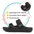 thumbnail image 2 of Cyiecw Mens Womens Double Buckle Slides Adjustable EVA Flat Slippers Summer Slip On Slide Sandals, 2 of 7