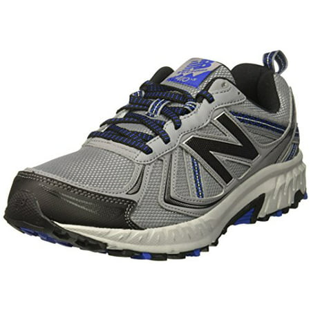 New Balance Men's Cushioning 410v5 Running Shoe Trail Runner, Steel/Black, 8.5 4E