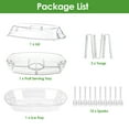 thumbnail image 2 of Moclever Fruit Ice Serving Tray, Clear Plastic Appetizer Serving Tray Cold Food Buffet Server with Lid and 4 Compartments 3 Tongs 10 Sporks for Parties Picnic, 15.16x11.22x6.1in, 2 of 12