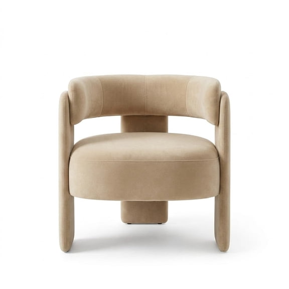 Accent Chair for Living Room, Modern Velvet Upholstered Wingback Arm Chair