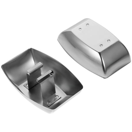 WESIEVYA 2Pcs Metal Range Hood Oil Catcher for Kitchen Appliances Silver 11.8X2.4X1.4in