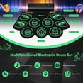 thumbnail image 6 of Gymax 9 Pads Electronic Drum Set Roll Up Drum Kit w/ MIDI & Dual Stereo Speakers Green, 6 of 10