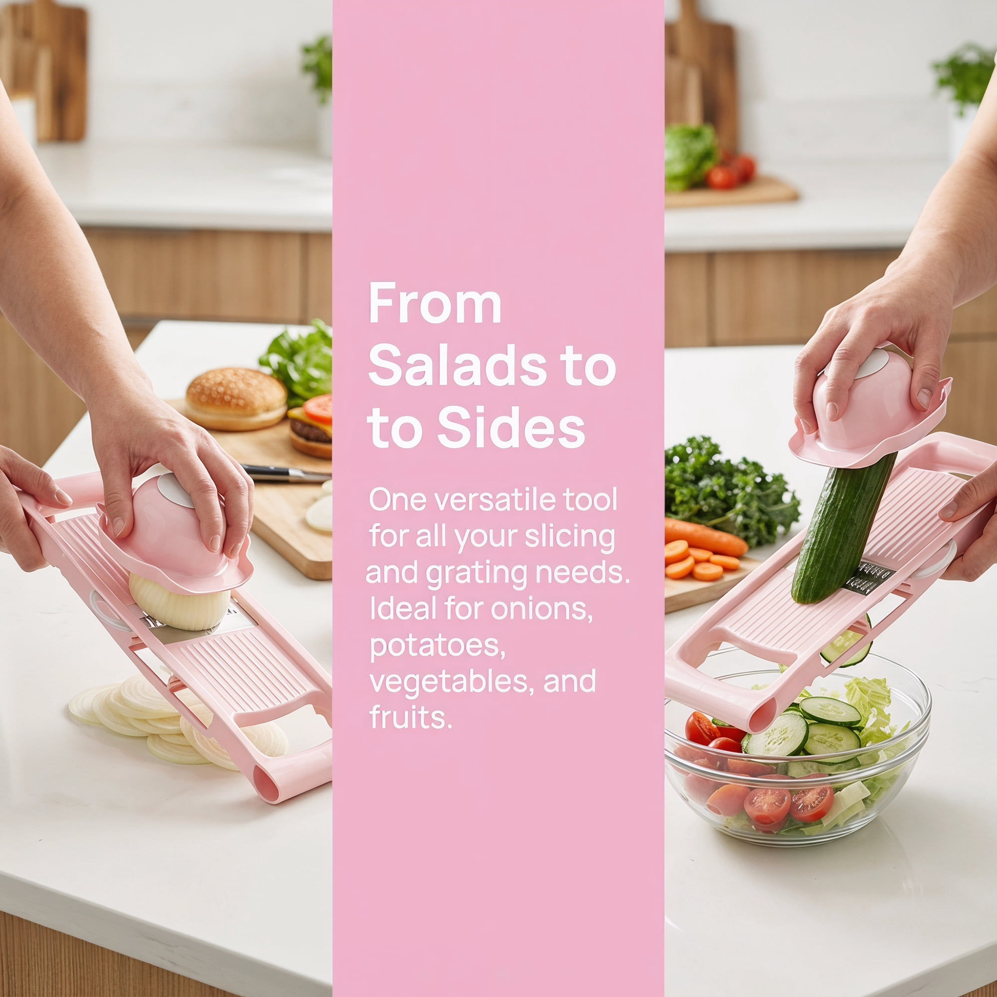Unique Bargains  Professional Mandoline Slicer for Home Chefs 7 in 1(D) 10.9"x3.9"