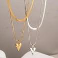thumbnail image 6 of Double Layered Heart Pendant Choker Necklaces for Women Stainless Steel Snake Chain Necklace Y2k Layering Stacked Necklace Jewelry, 6 of 6