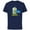 Navy, variant on The Simpsons Kang and Kodos Earth Capital - Short Sleeve Cotton T-Shirt for Adults - Customized-Black