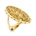 thumbnail image 3 of Ross-Simons Italian 18kt Yellow Gold Floral Openwork Oval Ring, Women's, Adult, 3 of 5