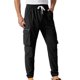 thumbnail image 4 of Pantalones de trabajo con bolsillos para hombre para primavera-verano: pantalones deportivos ligeros, transpirables y holgados para correr y hacer ejercicio, con diseño de pierna estrecha, 4 of 8