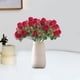thumbnail image 4 of Flores artificiales, flores falsas, flores de imitación, set de regalo para mujer, rosas artificiales de imitación de seda, rosas artificiales hechas con tallos, ramo de novia, diseños falsos, escena, 4 of 5